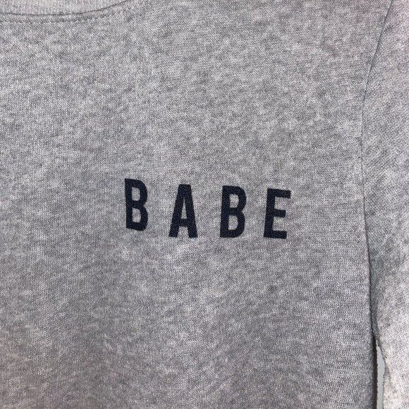 [2-Piece] Cropped Sweater + BABE Sweater || Grey - Picture 11 of 14